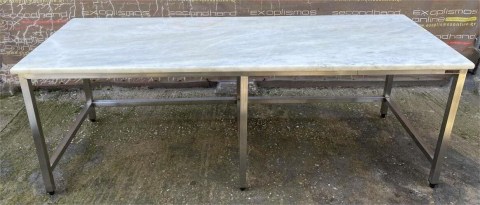 Τραπέζι Ανοξείδωτο Εργασίας 136x85x83Cm  Μεταχειρισμένο 